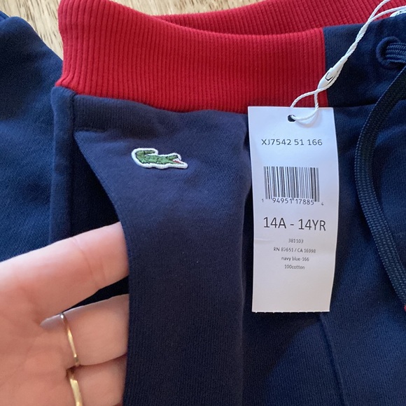 Lacoste kids colorblock sweatpants - Picture 5 of 10
